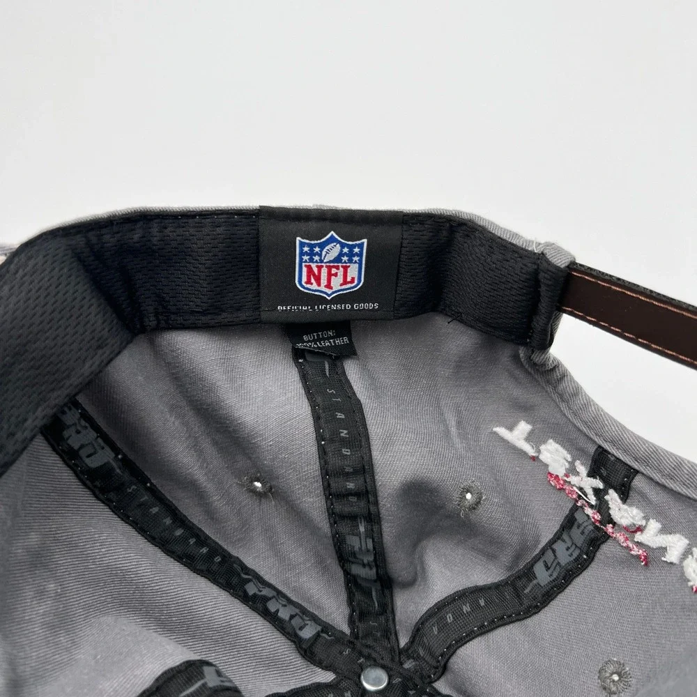 NFL Houston Texans Pro Standard Gray Wool Blend Leather Strapback Dad Hat Cap